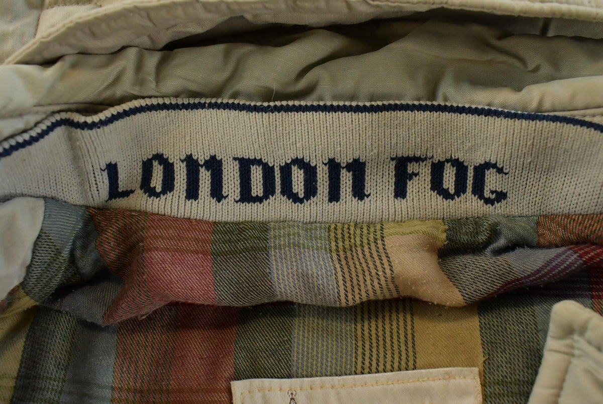 Vintage 1980s London Fog Maincoats Quilted Hooded Thinsulate Insulated Trench Coat Jacket Women's L / Made in USA / 80s Outerwear from propervintagecanada