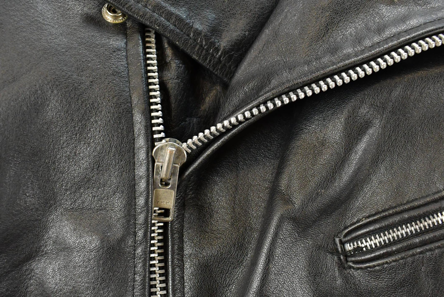 Vintage 1980s Lucky Leather Biker Motorcycle Leather Jacket Women's Medium from propervintagecanada