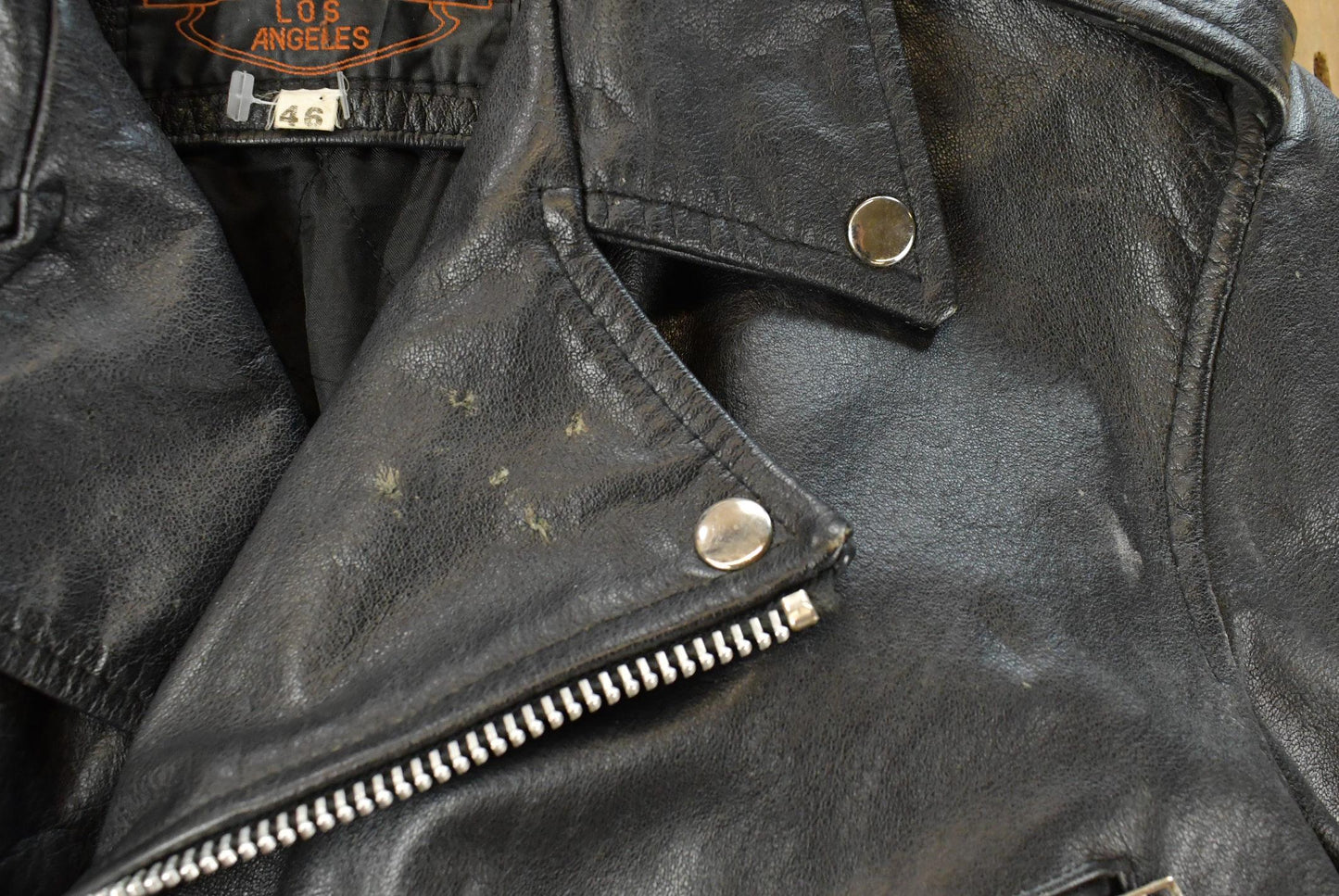 Vintage 1980s Lucky Leather Biker Motorcycle Leather Jacket Women's Medium from propervintagecanada