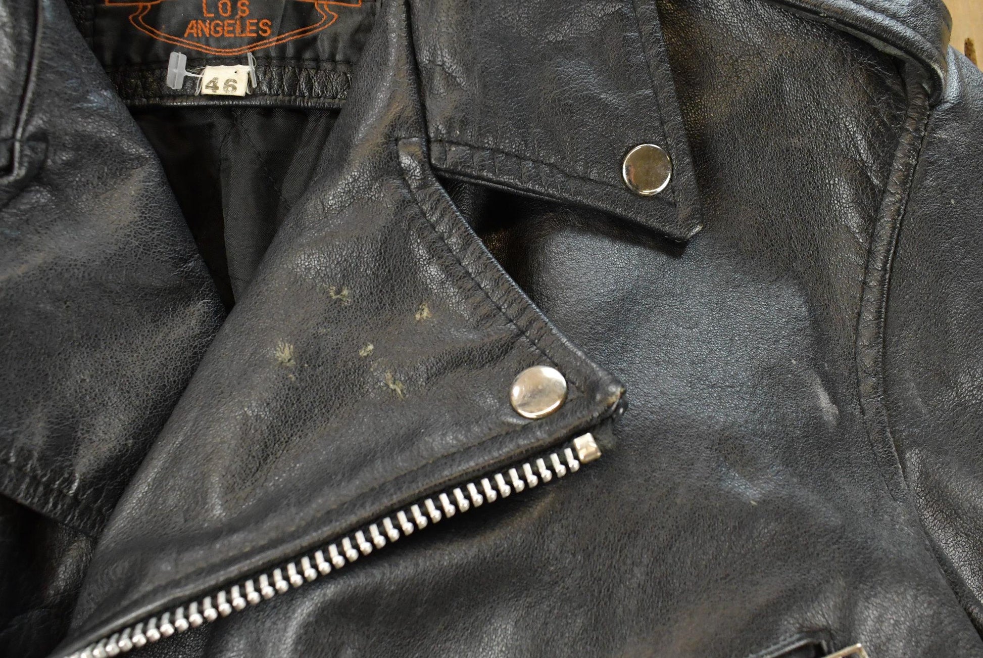 Vintage 1980s Lucky Leather Biker Motorcycle Leather Jacket Women's Medium from propervintagecanada