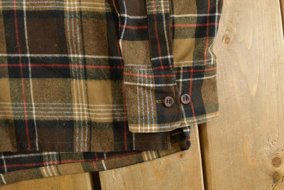 Vintage 1980s Lumberjack Plaid Flannel Button Up Shirt Men's XL from propervintagecanada