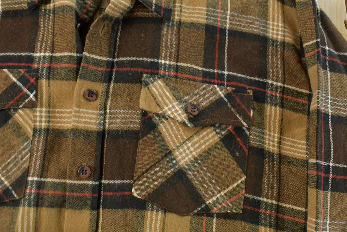 Vintage 1980s Lumberjack Plaid Flannel Button Up Shirt Men's XL from propervintagecanada