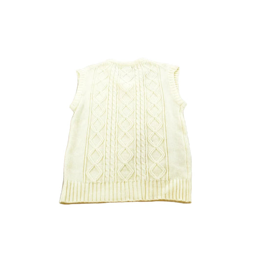 Vintage 1980s Mack Acrylic Cable Knit Sweater Vest Mens XS from propervintagecanada