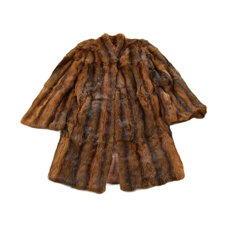 Vintage 1980s Mahogany Mink Fur Coat Full Length Adult Small from propervintagecanada