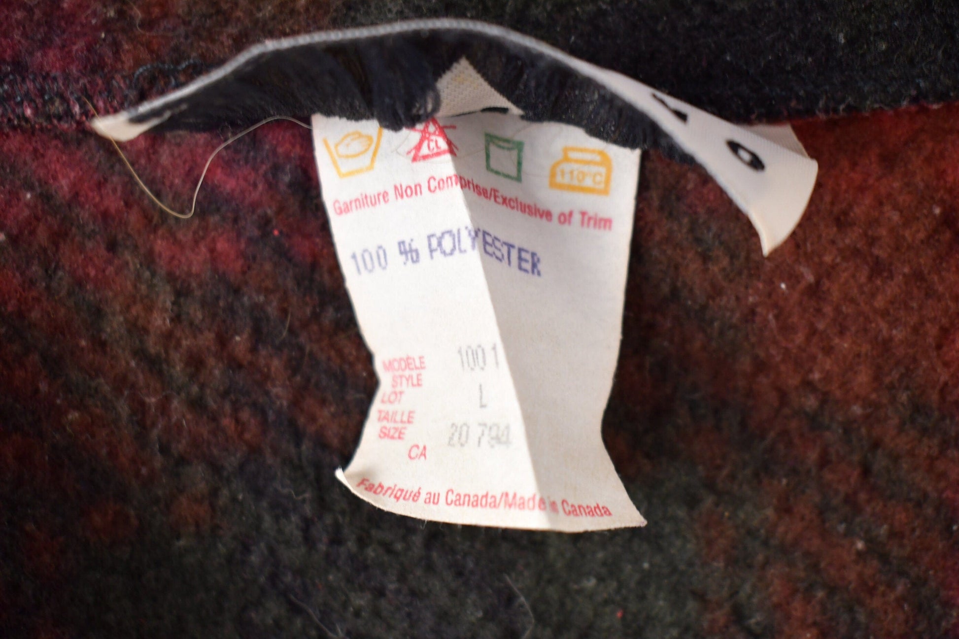 Vintage 1980s Marciano Showdow Plaid Fleece Quarter Zip Sweater Men's Large from propervintagecanada