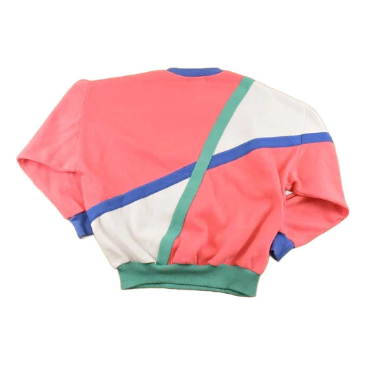 Vintage 1980s Mark Scot For Ladies Souvenir Color Block Crewneck Sweatshirt Women's L / 80's Tourist Vacation Graphic Sweater from propervintagecanada