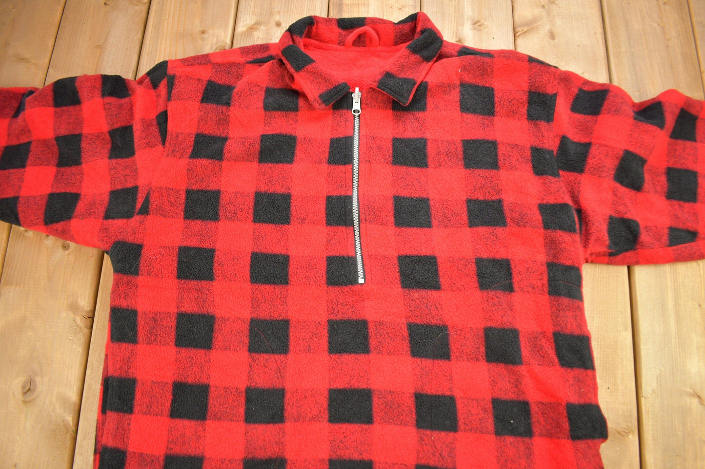 Vintage 1980s Marlboro Unlimited Reversible Quarter Zip Fleece Sweater Men's Large