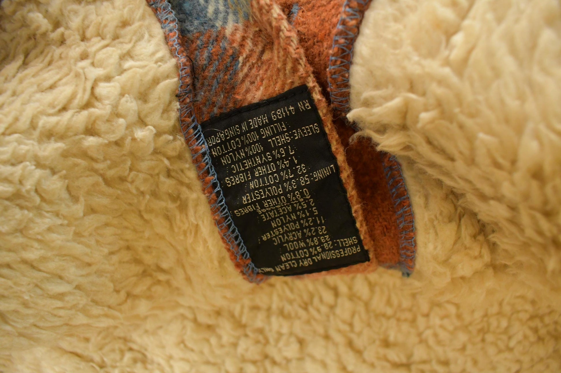 Vintage 1980s Matt Andrews Sherpa Lined Flannel Shirt Jacket Men's Large from propervintagecanada