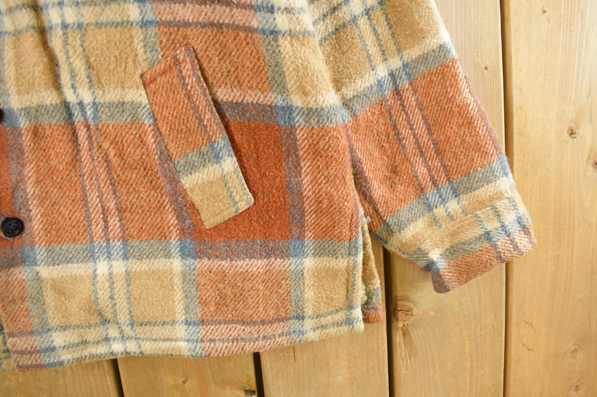 Vintage 1980s Matt Andrews Sherpa Lined Flannel Shirt Jacket Men's Large from propervintagecanada