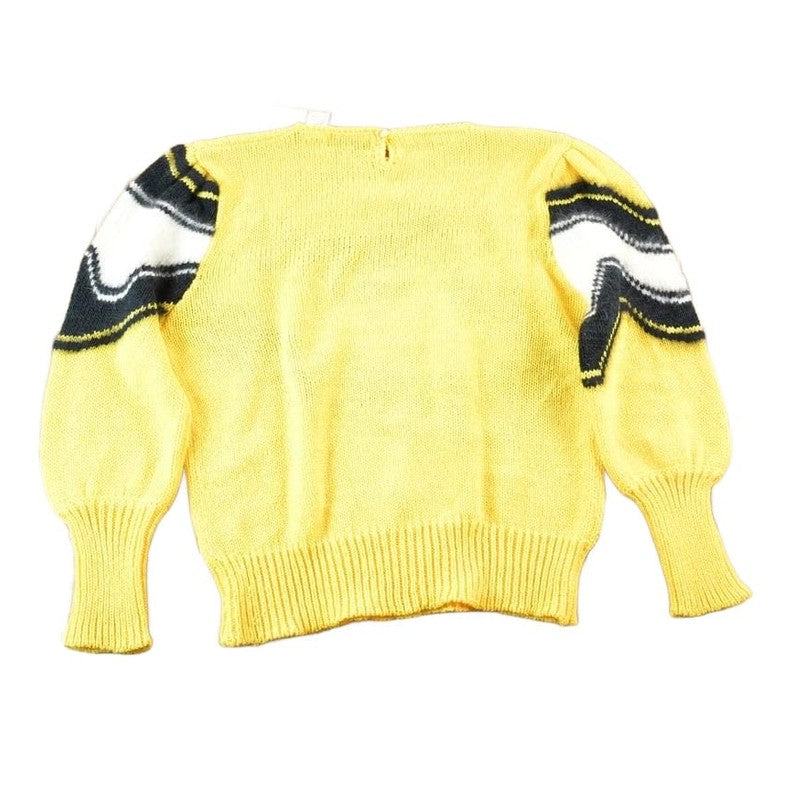Vintage 1980s Maurada Knit Abstract Pattern Crewneck Sweater Womens L from propervintagecanada