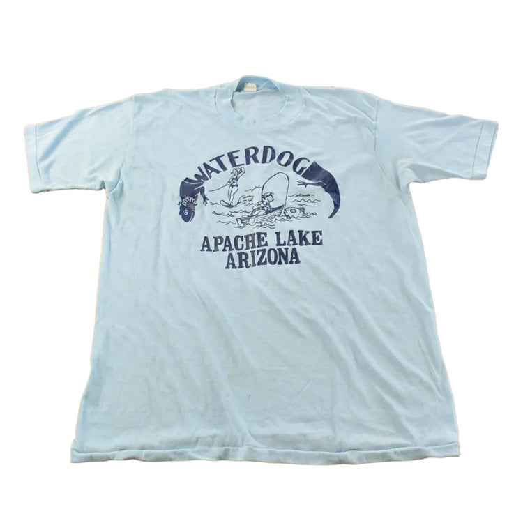 Vintage 1980s Mayo Spruce Apache Lake Arizona Water Dog Made in USA Men's M from propervintagecanada