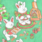 Vintage 1980s MBC Cute Christmas Bunnies Crewneck Baking Sweater Men's XL from propervintagecanada