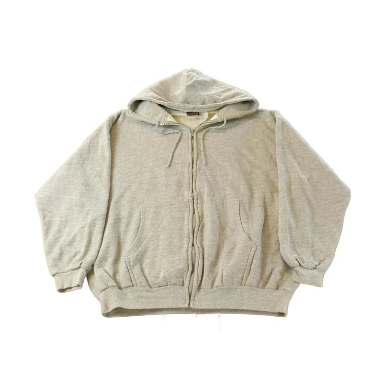 Vintage 1980s McGregor Big & Tall Thermal Lined Full Zip Blank Hoodie Men's 2XL from propervintagecanada