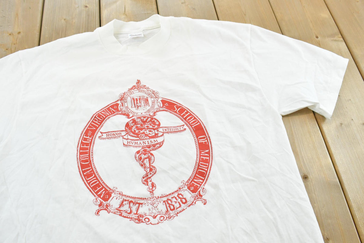 Vintage 1980s Medical College of Virginia School of Medicine Collegiate T-Shirt Mens XL from propervintagecanada