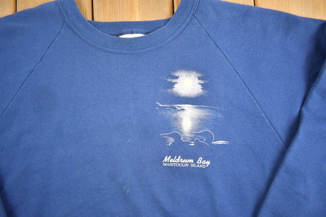 Vintage 1980s Meldrum Bay Manitoulin Island Sweatshirt Men's Large from propervintagecanada