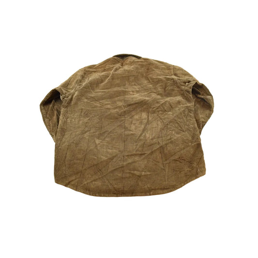 Vintage 1980s Melton Sportswear Brown Corduroy Over-Shirt Jacket Button Up Shacket Shirt Men's XL from propervintagecanada
