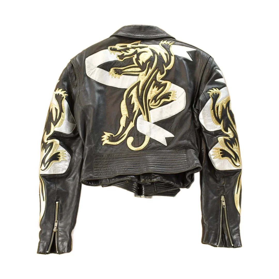 Vintage 1980s Michael Hoban North Beach Motorcycle Leather Jacket Women's XS-S from propervintagecanada