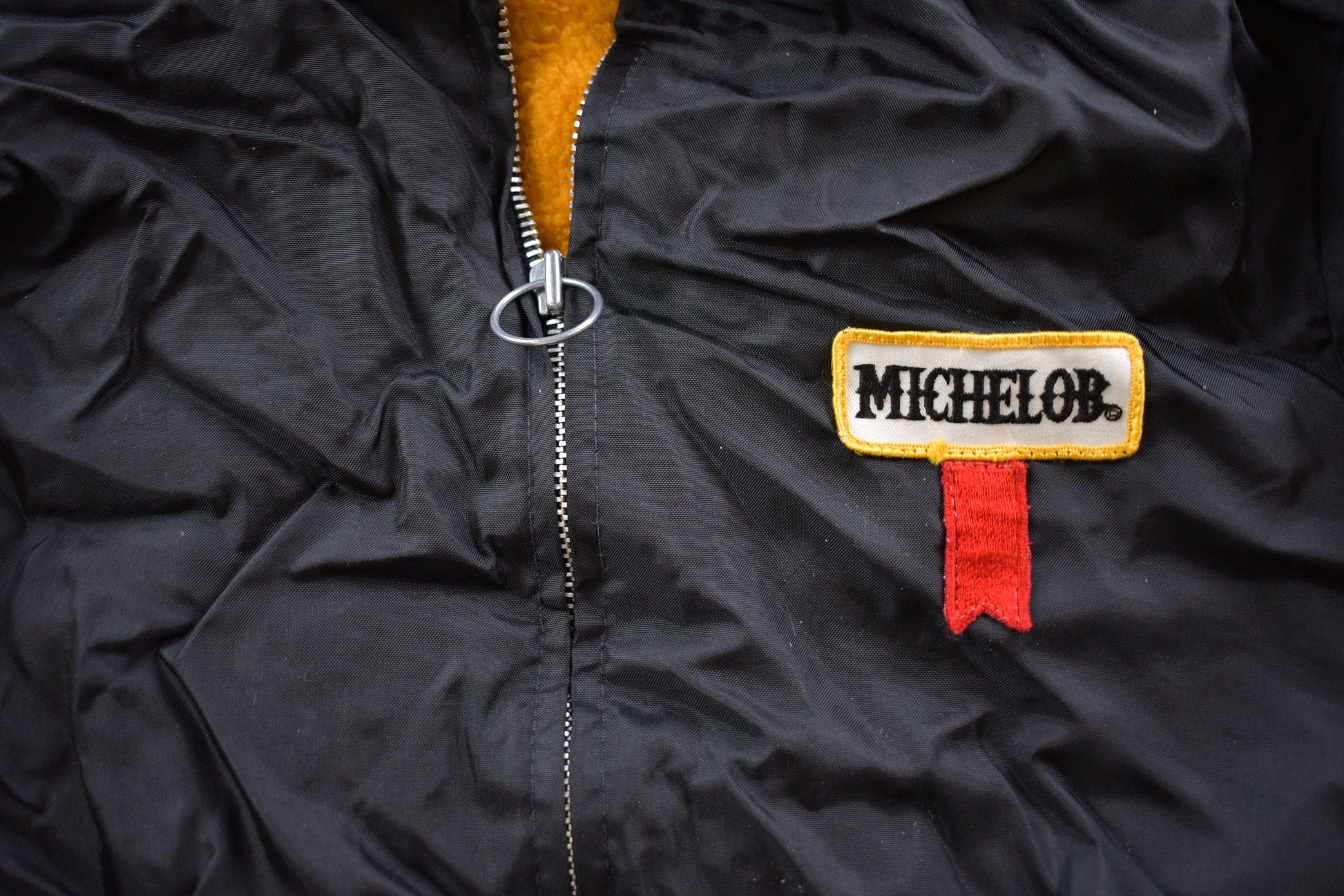 Vintage 1980s Michelob Fleece Lined Windbreaker Jacket Men's Medium from propervintagecanada