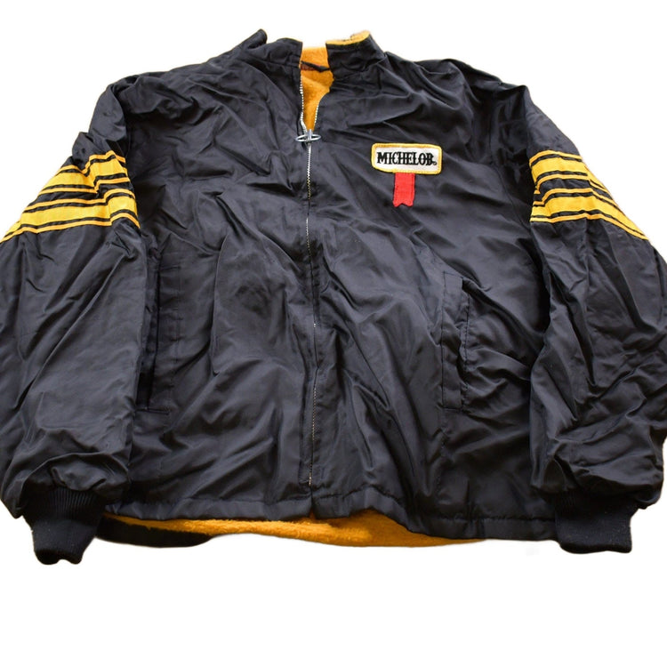 Vintage 1980s Michelob Fleece Lined Windbreaker Jacket Men's Medium from propervintagecanada