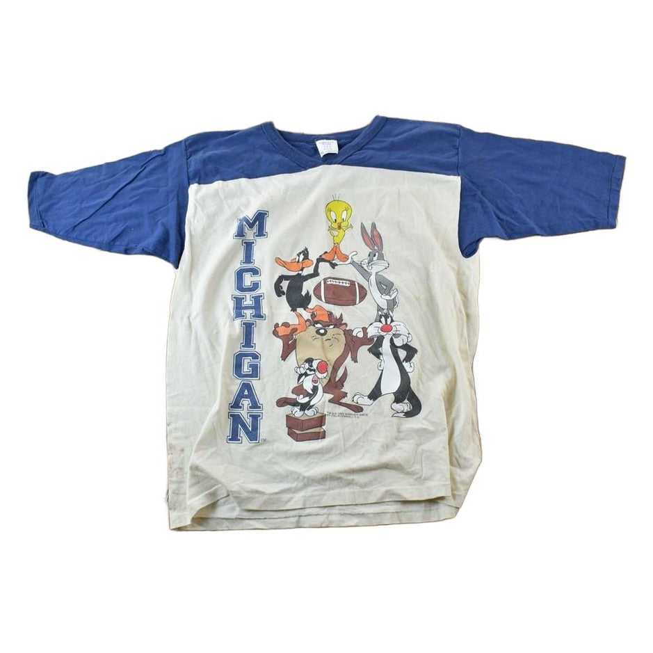 Vintage 1980s Michigan Bugs Bunny Looney Toons Disney Cartoon Promo T-Shirt Men's Large from propervintagecanada