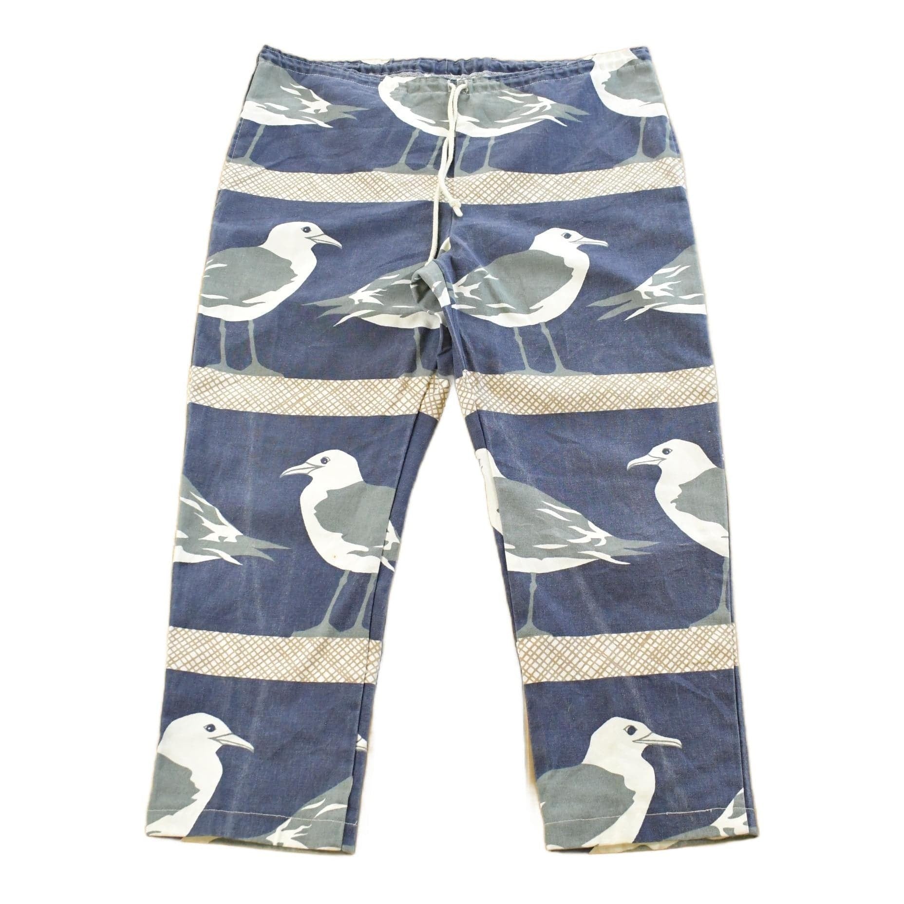 Vintage 1980s Michigan Rag Co Seagull Bird All Over Print Pants Men's Large from propervintagecanada