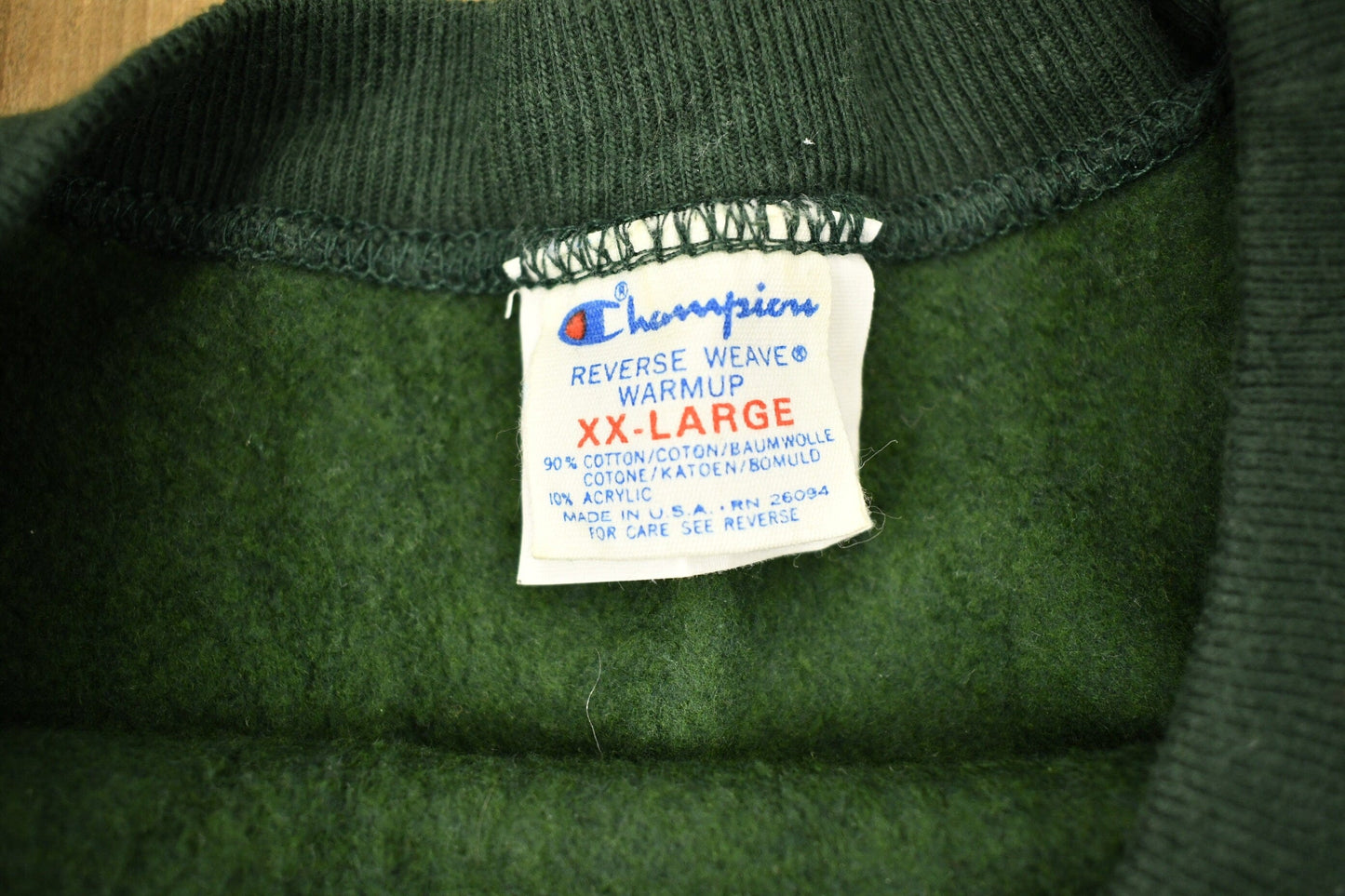 Vintage 1980s Michigan State University Champion Reverse Weave Warmup Crewneck Men's XL from propervintagecanada