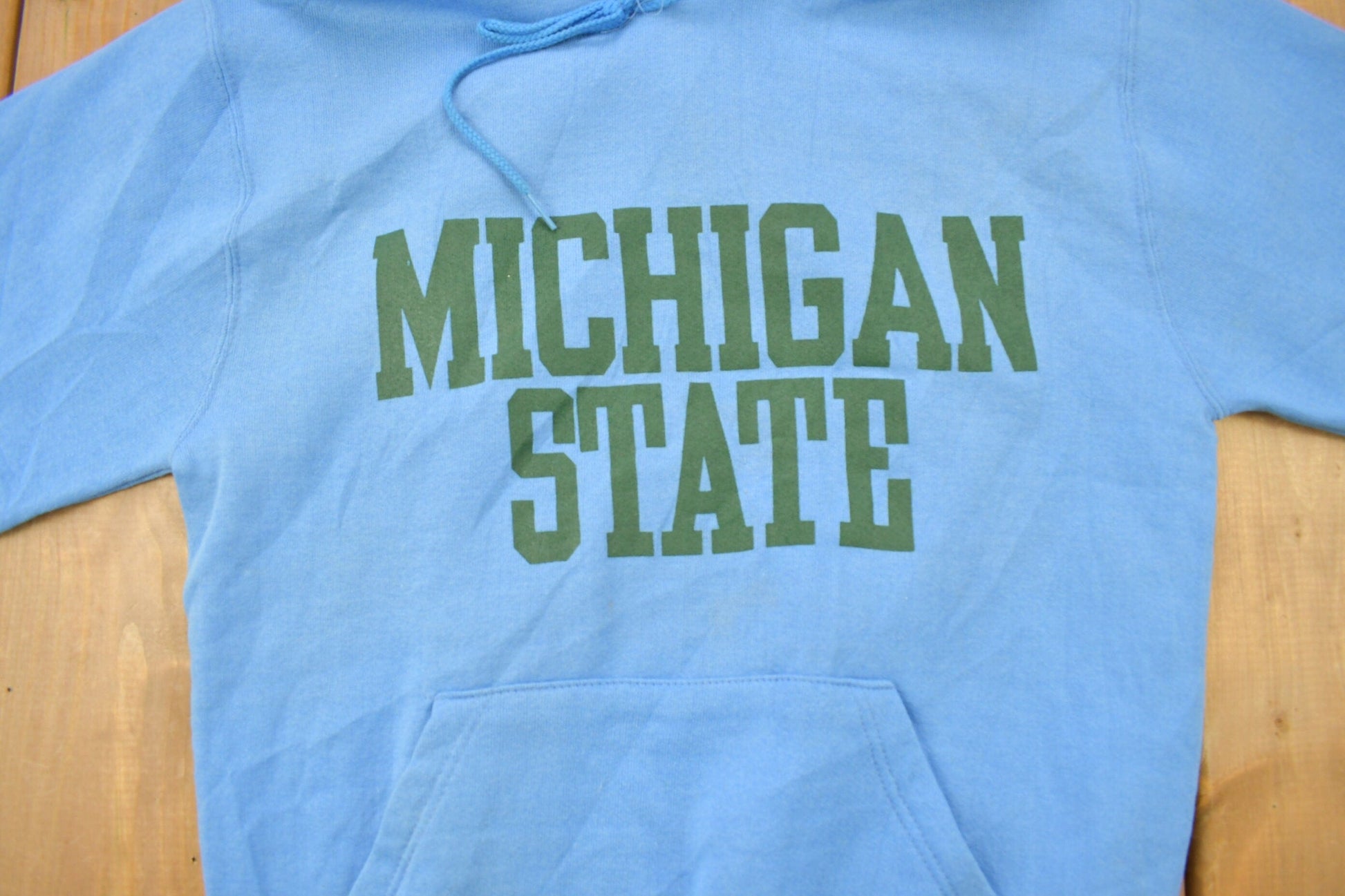 Vintage 1980s Michigan State University Collegiate Hoodie Men's XS from propervintagecanada