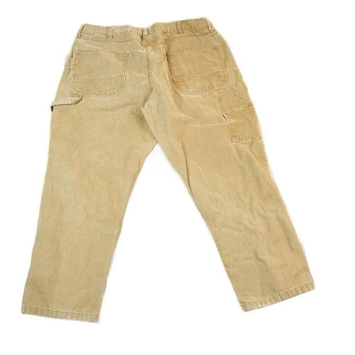 Vintage 1980s Mickey Lakin Double Knee Tan Denim Work Jeans Men's 38 x 27 from propervintagecanada