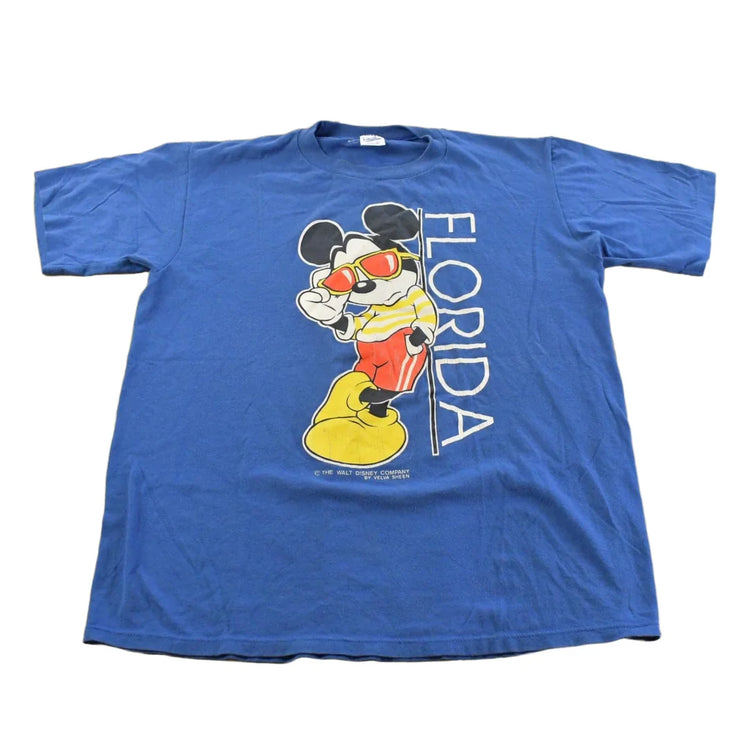 Vintage 1980s Mickey Mouse Florida T-Shirt Men's L from propervintagecanada