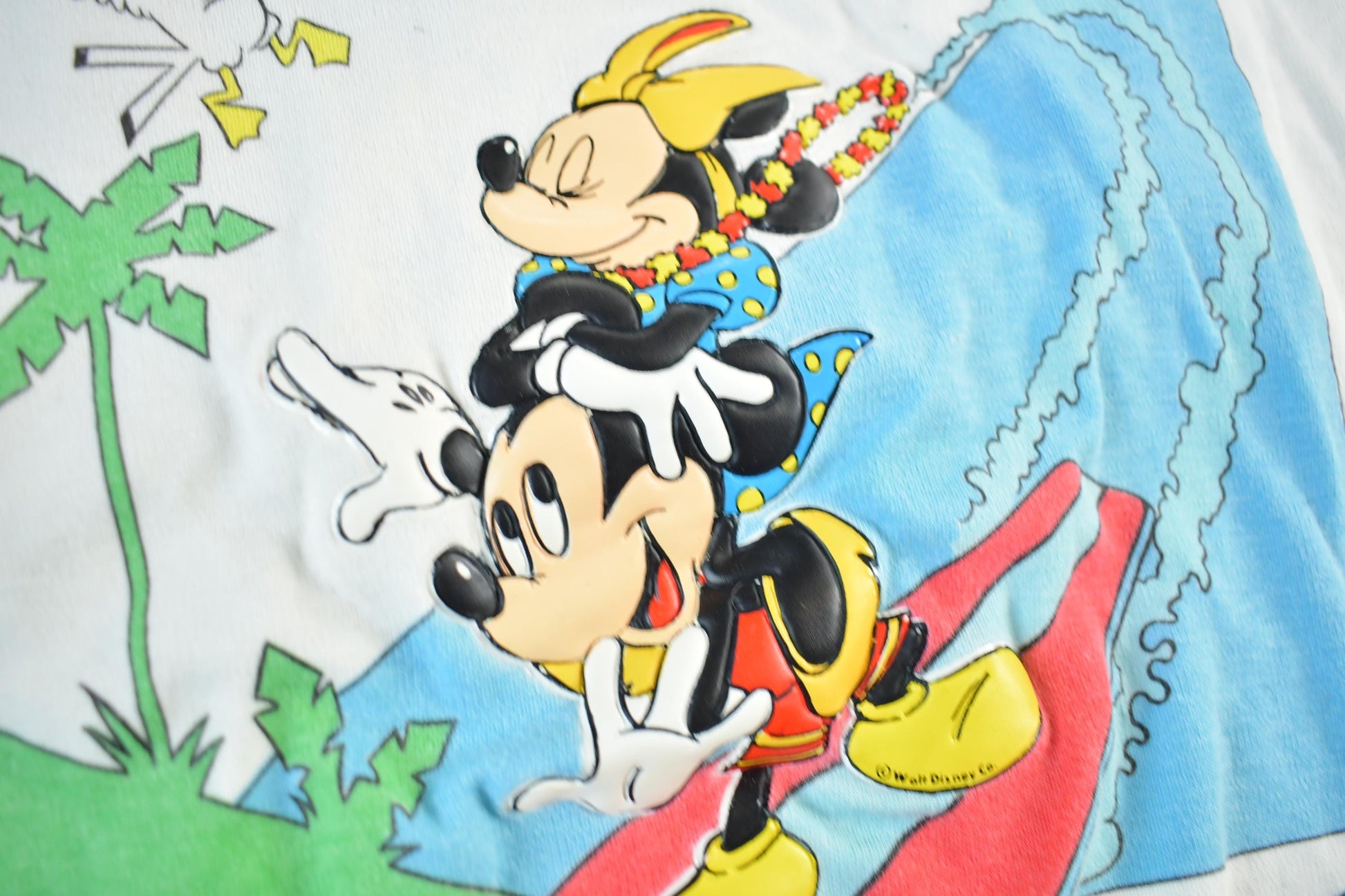 Vintage 1980s Mickey Mouse Surfing Sleeveless Vest Sweatshirt Women's Medium from propervintagecanada