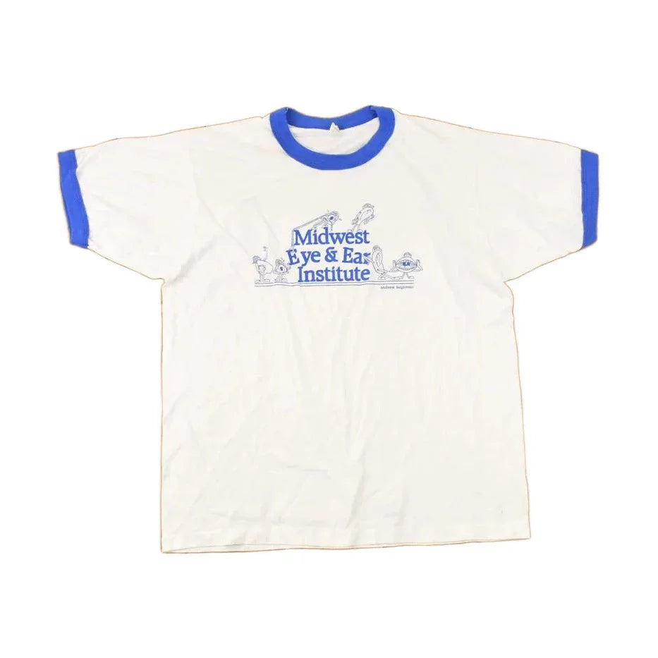 Vintage 1980s Midwest Eye And Ear Souvenir Ringer T-Shirt Men's M from propervintagecanada