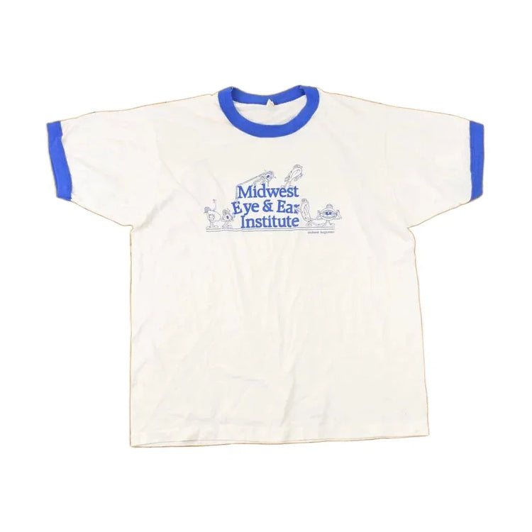Vintage 1980s Midwest Eye And Ear Souvenir Ringer T-Shirt Men's M from propervintagecanada