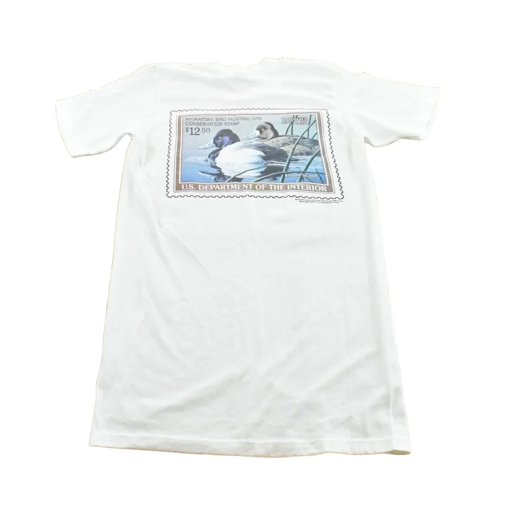 Vintage 1980s Migratory Bird Hunting Conservation Stamp Souvenir T-Shirt Men's XS from propervintagecanada