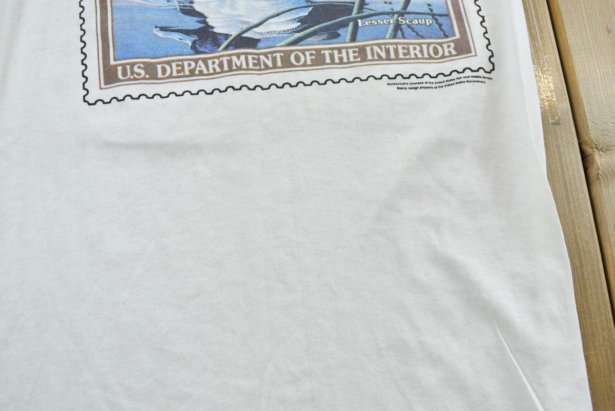 Vintage 1980s Migratory Bird Hunting Conservation Stamp Souvenir T-Shirt Men's XS from propervintagecanada