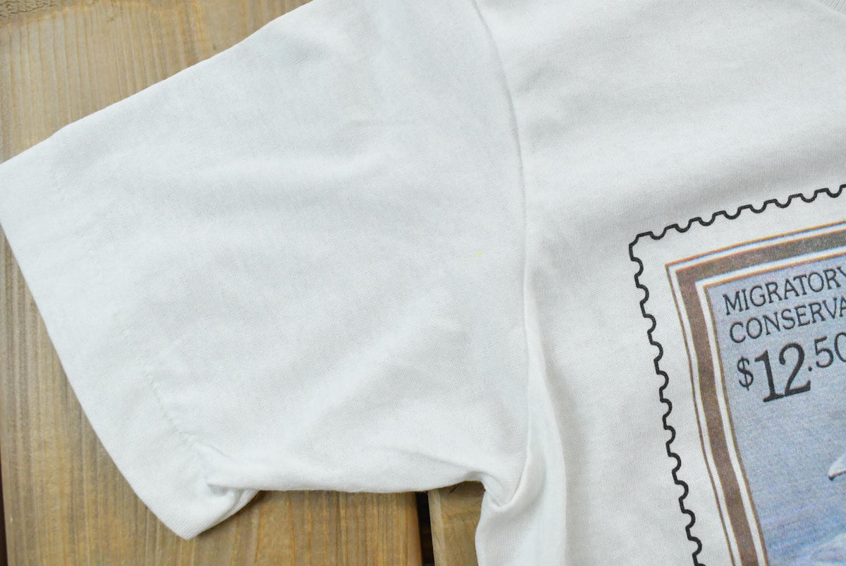 Vintage 1980s Migratory Bird Hunting Conservation Stamp Souvenir T-Shirt Men's XS from propervintagecanada