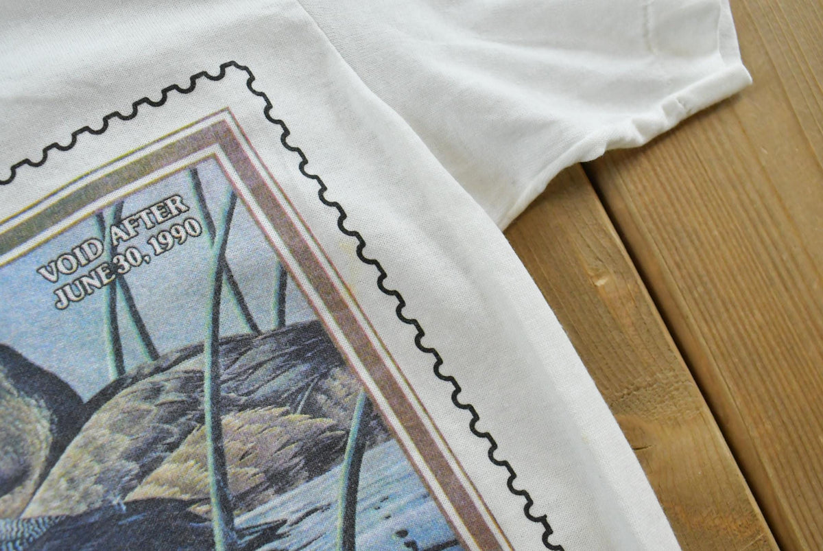 Vintage 1980s Migratory Bird Hunting Conservation Stamp Souvenir T-Shirt Men's XS from propervintagecanada