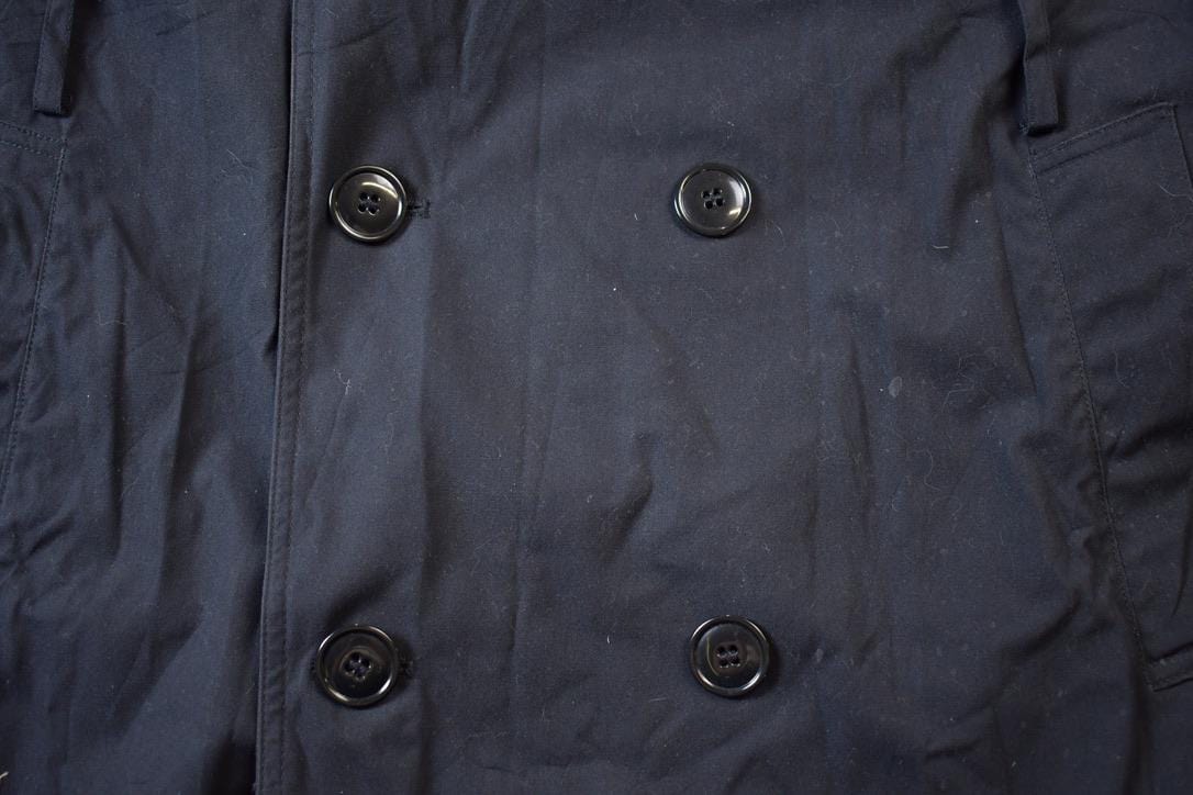 Vintage 1980s Military Full Length Nylon Trench Coat Men's L from propervintagecanada