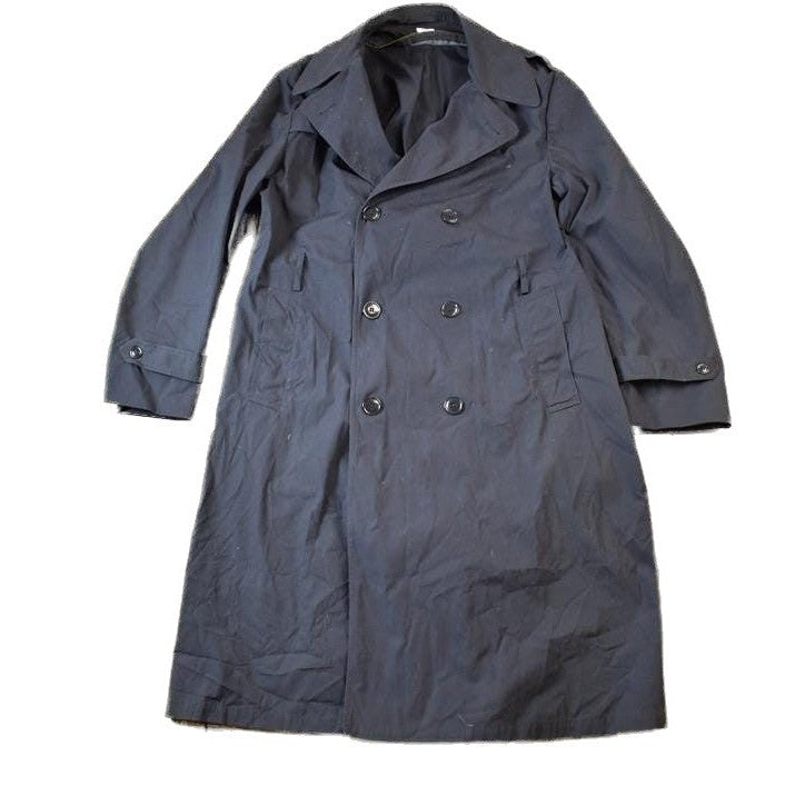 Vintage 1980s Military Full Length Nylon Trench Coat Men's L from propervintagecanada