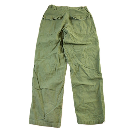 Vintage 1980s Military OG-107 Sateen Fatigue Pants Men's Small 30 x 30 from propervintagecanada