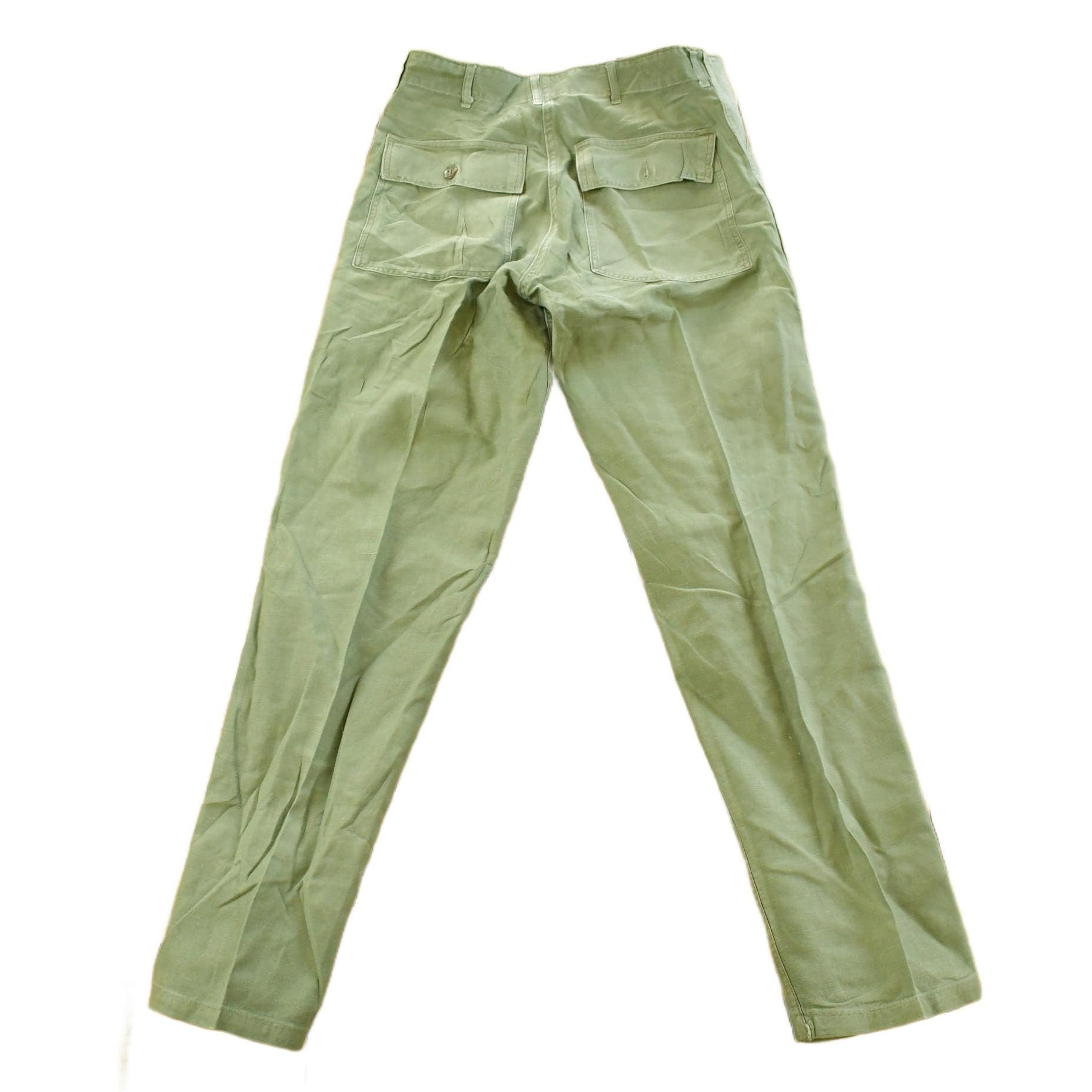 Vintage 1980s Military OG-107 Starched Sateen Fatigue Pants Men's 31 x 32 from propervintagecanada