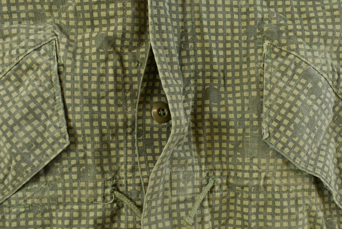 Vintage 1980s Military Parka Field Night Desert Camo Jacket Men's S from propervintagecanada