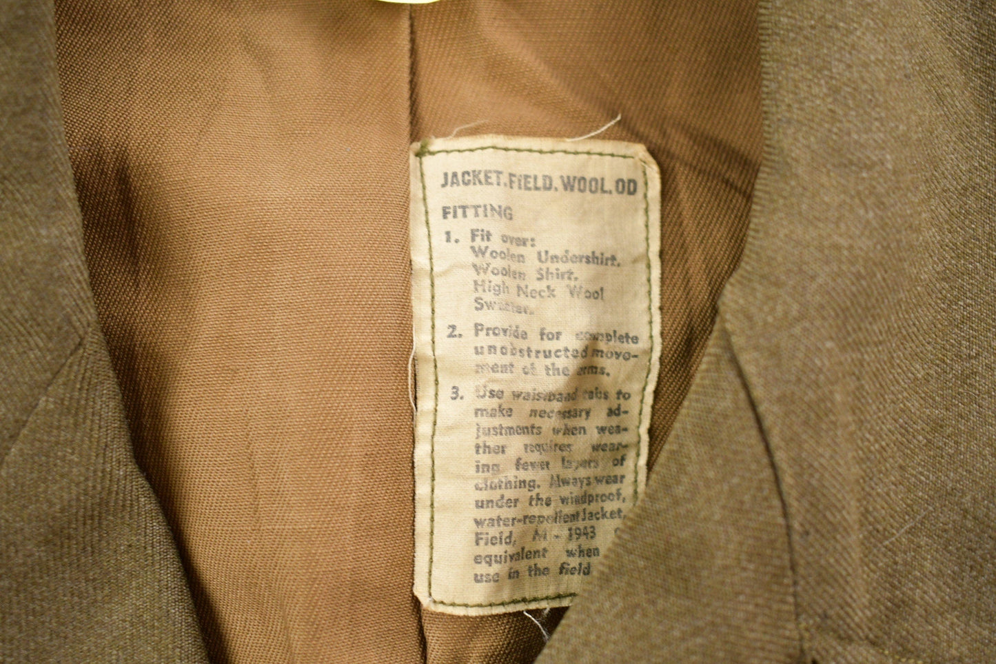 Vintage 1980s Military Wool Field Jacket Men's Small from propervintagecanada