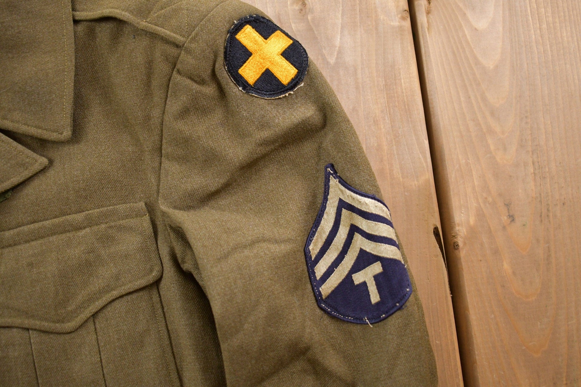 Vintage 1980s Military Wool Field Jacket Men's Small from propervintagecanada