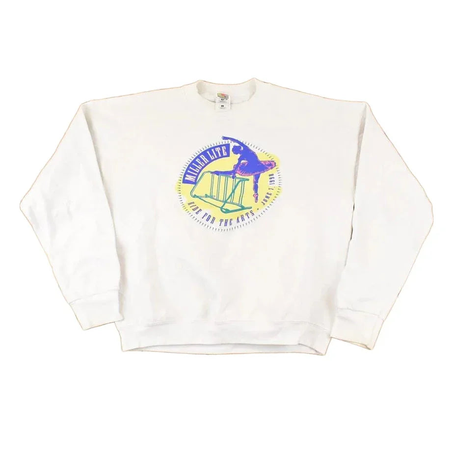 Vintage 1980s Miller Lite Surfing Graphic Print Crewneck Sweatshirt Mens L from propervintagecanada