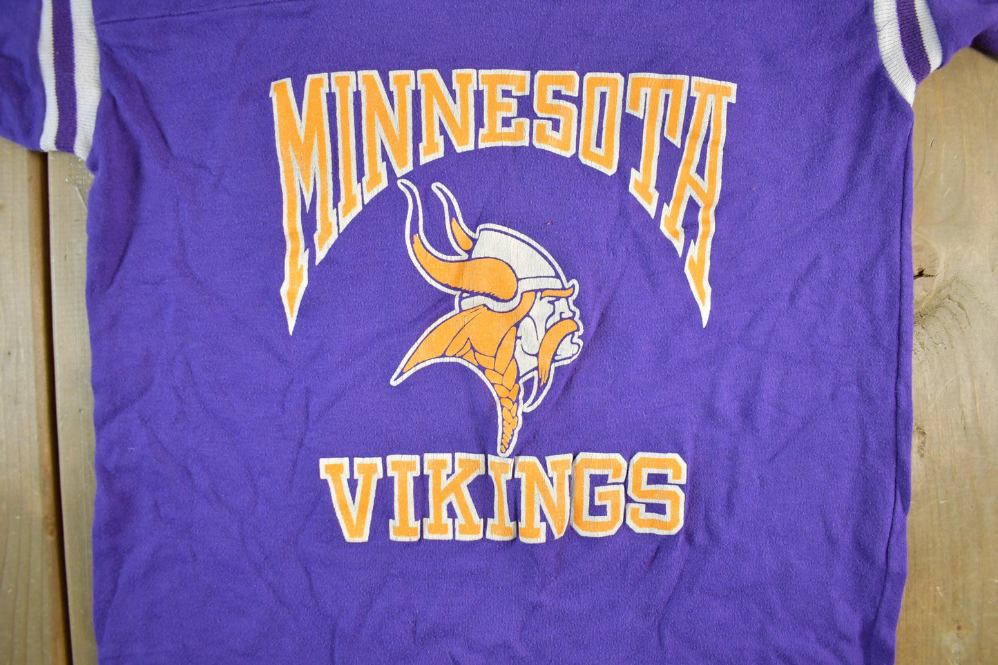 Vintage 1980s Minnesota Vikings NFL Logo 7 Graphic T-Shirt Men's Small