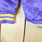 Vintage 1980s Minnesota Vikings Team NFL Football Chalk Line Satin Button Up Bomber Embroidered Puffer Jacket from propervintagecanada
