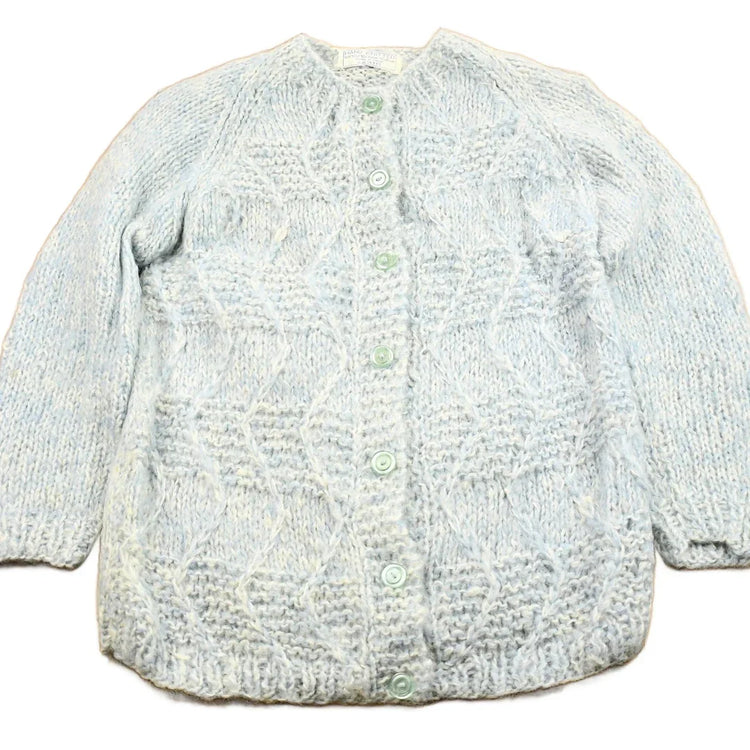 Vintage 1980s Mohair Wool Hand Knit Cardigan Sweater Women's S from propervintagecanada