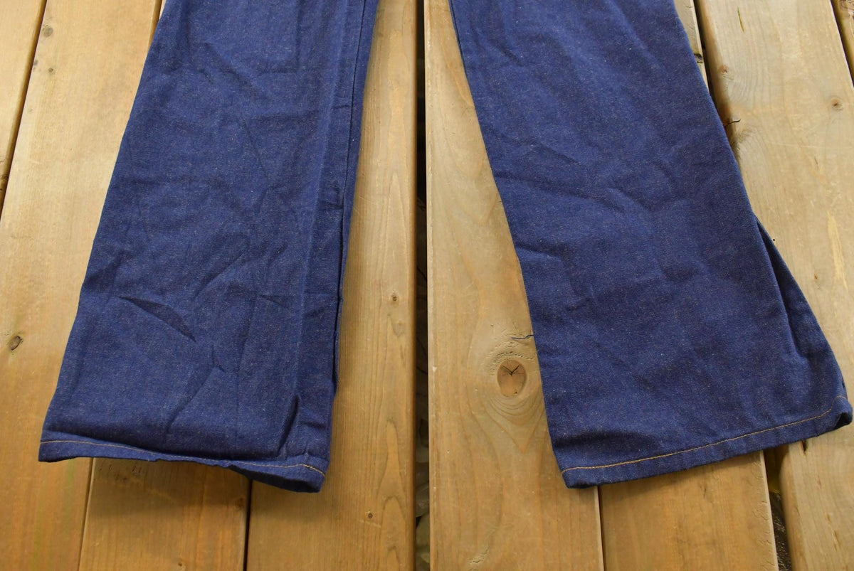 Vintage 1980s Montgomery Ward Flare Denim Blue Jeans Women's 24 x 30 from propervintagecanada