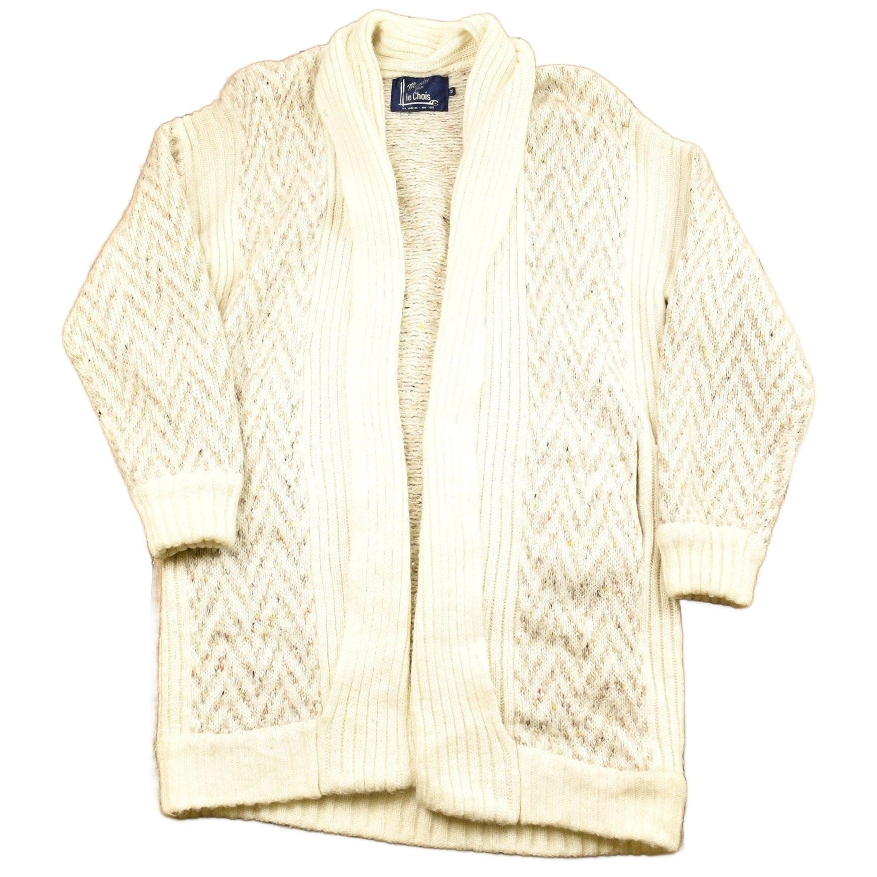 Vintage 1980s Monto Pan Le Chois Long Shall Cardigan Sweater Men's Medium from propervintagecanada