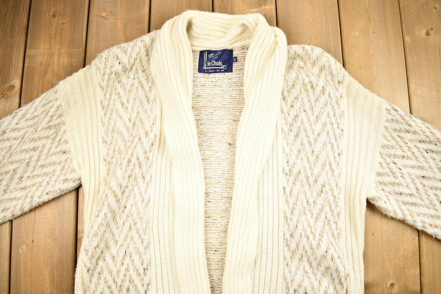 Vintage 1980s Monto Pan Le Chois Long Shall Cardigan Sweater Men's Medium from propervintagecanada